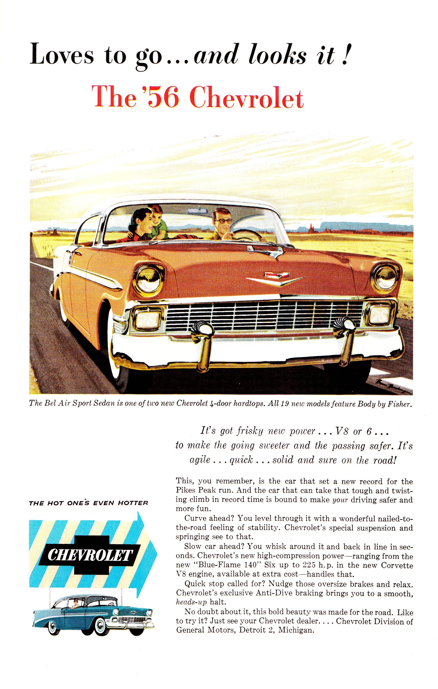 1956 Chevrolet Bel Air Sport Sedan - published in National Geographic - March 1956