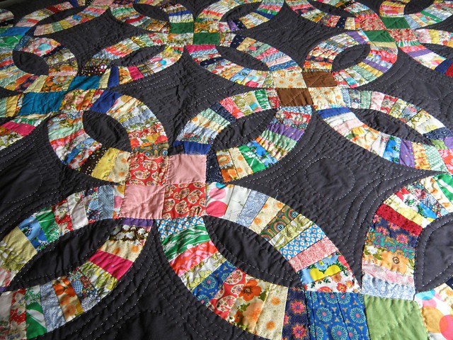 double wedding ring quilt photo
