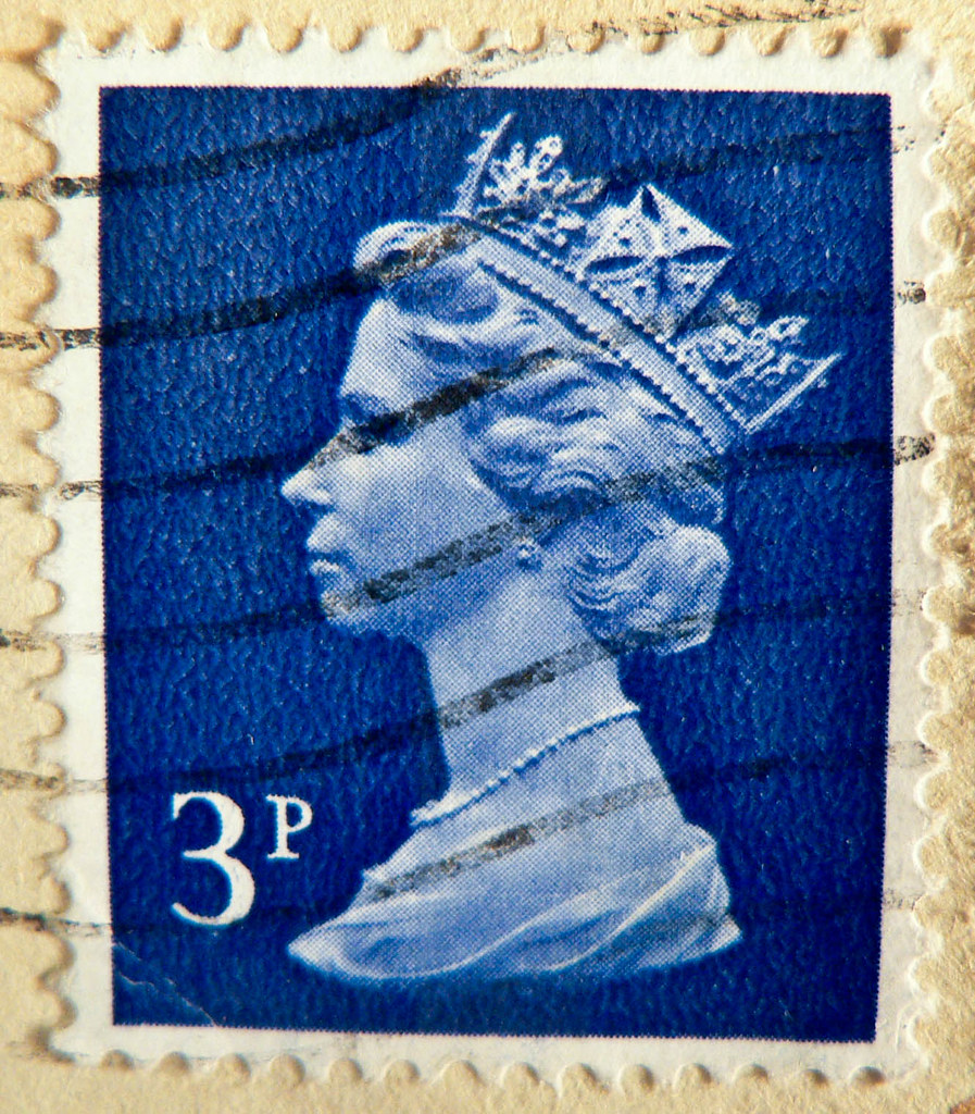 great english stamp 3p GB UK Queen Elizabeth II machin thr… | Flickr