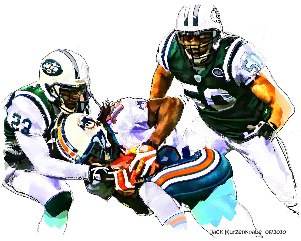 Jets Hank Poteat & Eric Barton - Dolphins Davone Bess