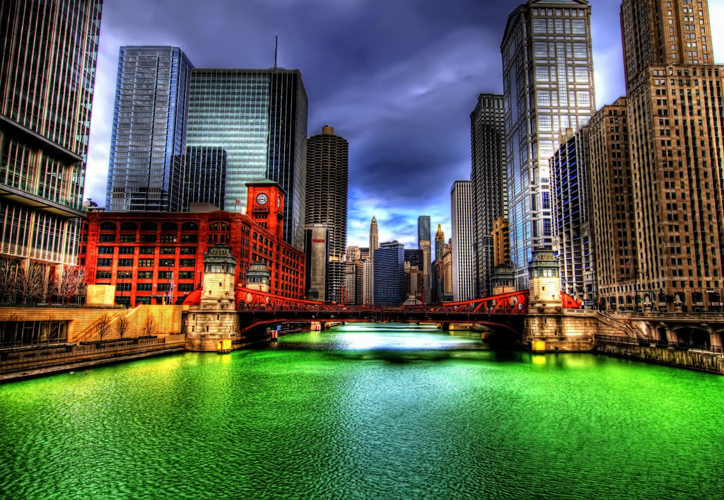 Image result for Chicago Dyes the River Green