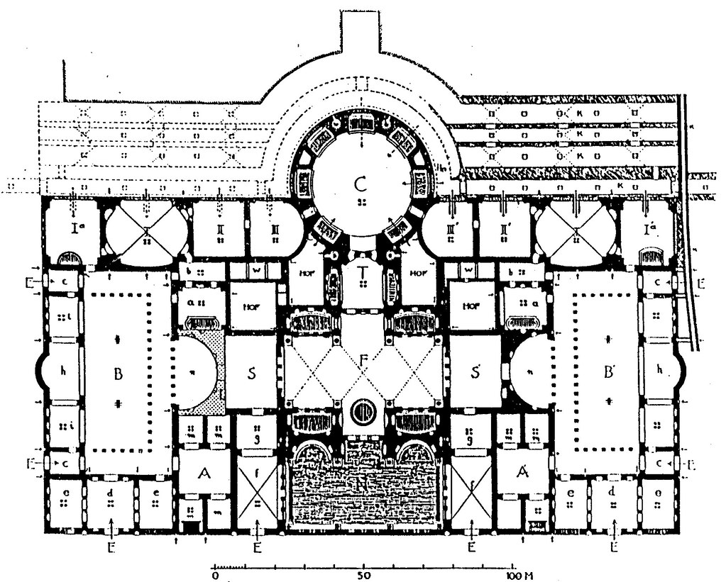 FOUR084 Ground plan of the baths of emperor Caracalla