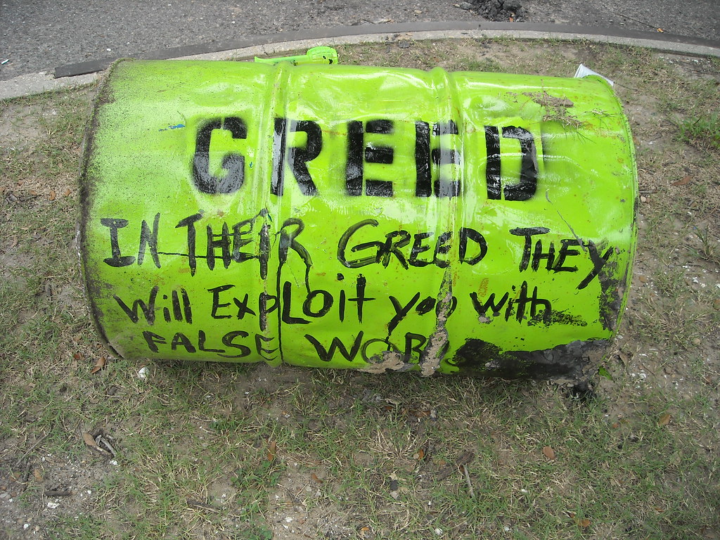the sin of greed