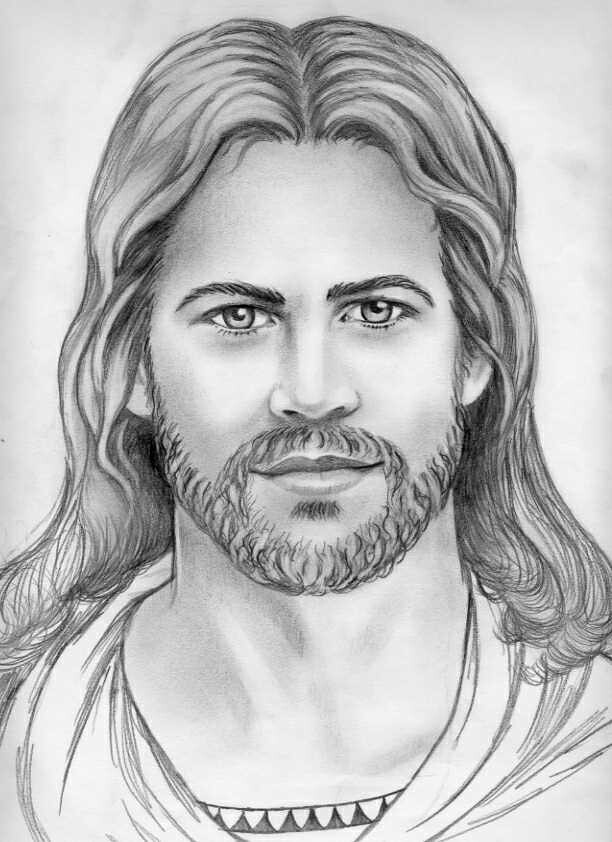 Simple drawing of jesus swagpsawe