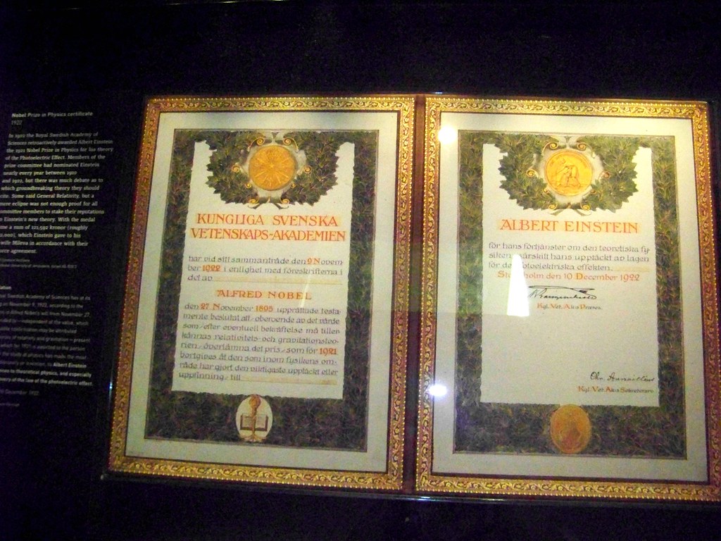 Einstein s nobel prize certificate amae flickr