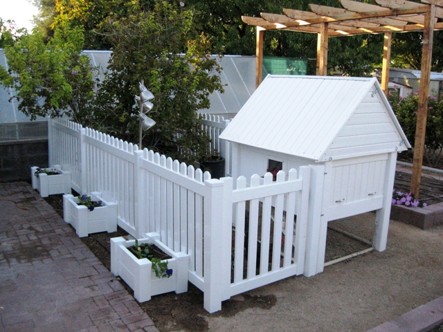 Victorian Chicken Coop and New Picket Fence. Gardening in … | Flickr