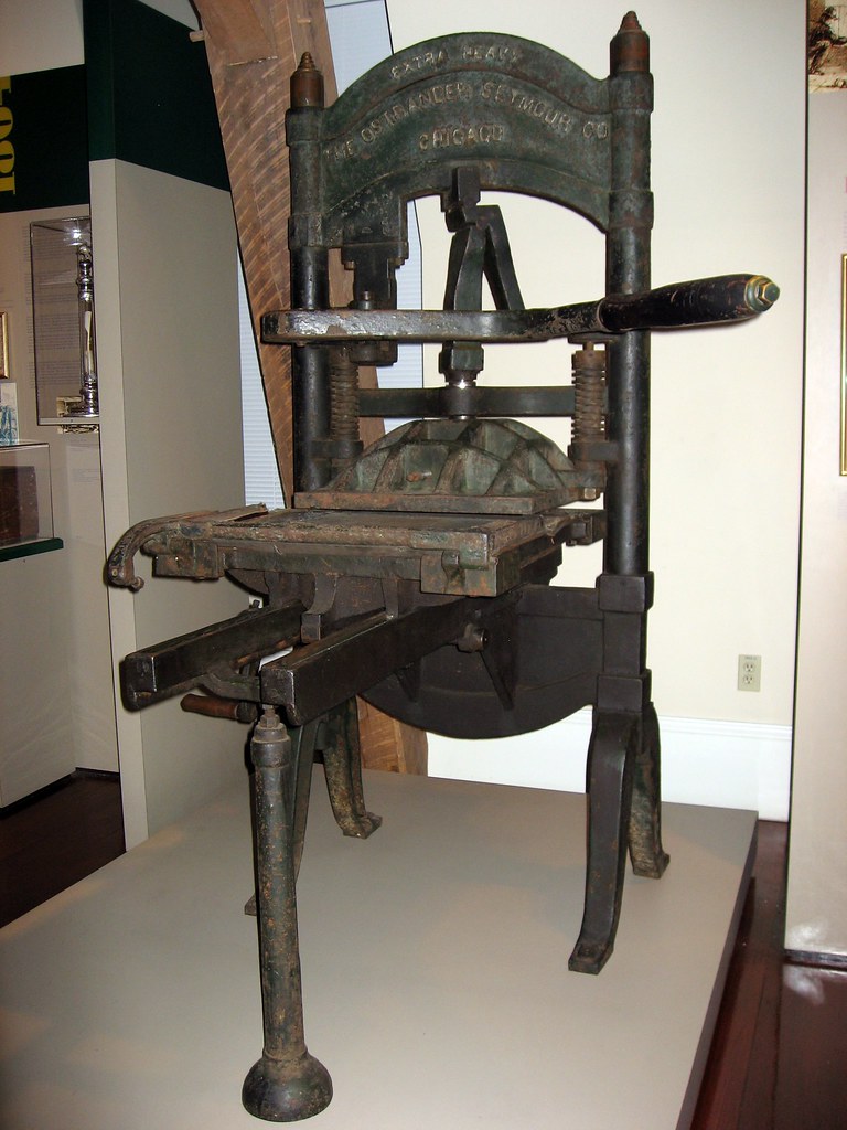 Ostrander Printing Press "A Washington iron Hand Press, pr… Flickr