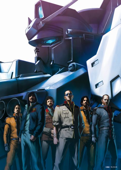 100915 - 聯合公園的新單曲《The Catalyst》獲選為鋼彈電玩主題曲、全員穿上「Gundam」制服亮相！