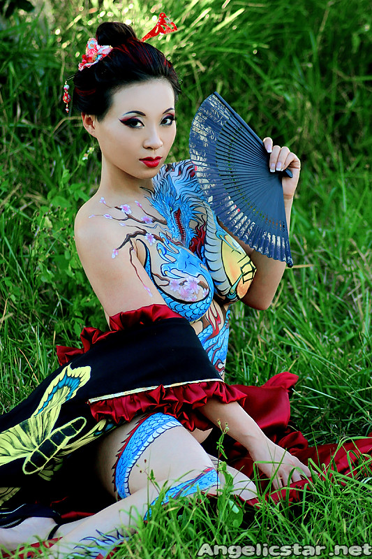 Yaya Han in Yakuza Bodypaint by Nick Wolfe (Photography by sorted by. relev...