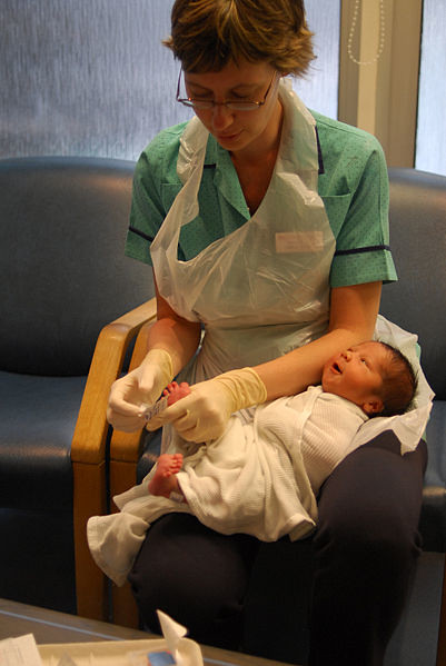 British nurse and baby  A nurse in the United Kingdom in 
