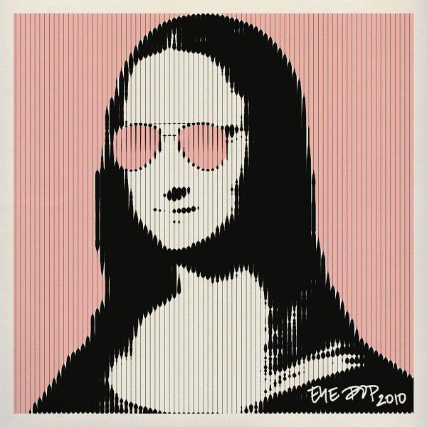 ... Mona <b>Lisa Pink</b> Sunglasses Barcode Pop Art Portrait | by EYE POP - 4886434572_b0feee7953_z