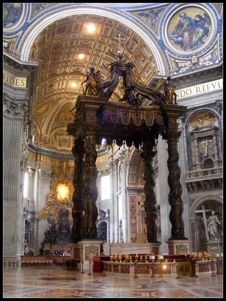The Baldachin by Bernini in St. Peter's Basilica, Vatican | Flickr