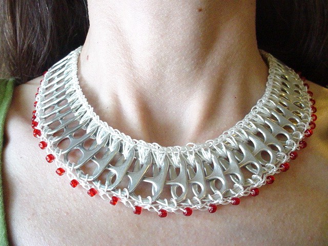 Red Beaded Pull Tab Necklace | Claudia Zimmer | Flickr