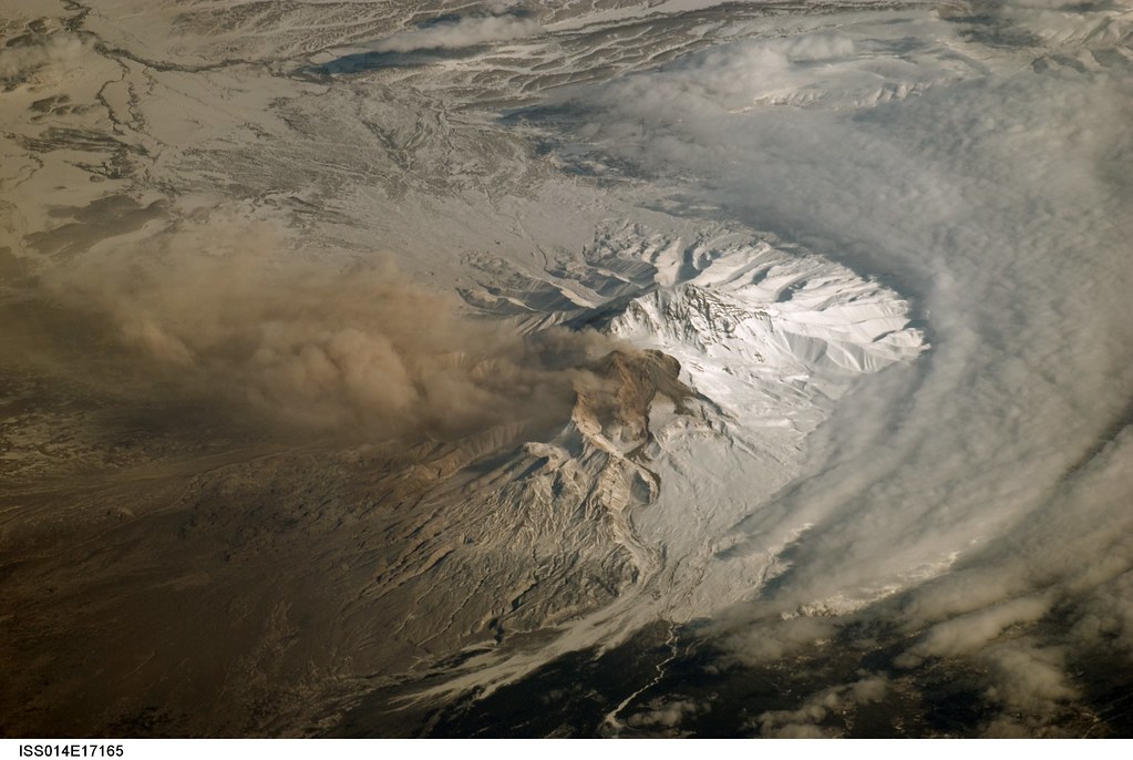 Shiveluch Volcano, Kamchatka Peninsula, Russia (NASA, International Space Station Science, 03/21/07)