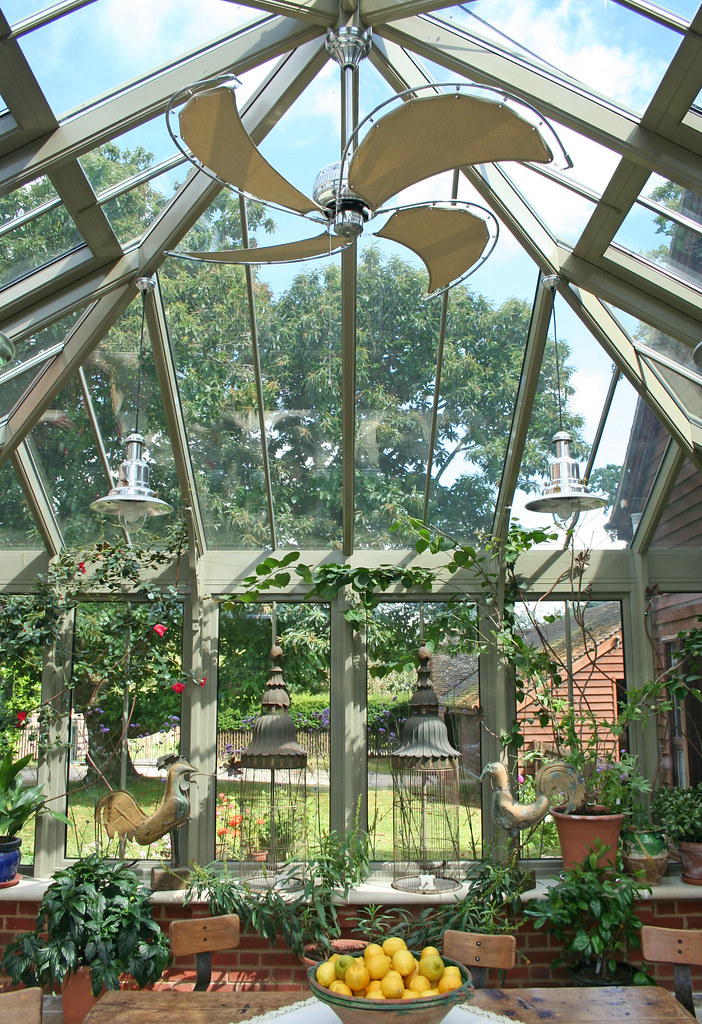 Ceiling fans are a good idea in a hot conservatory | Flickr