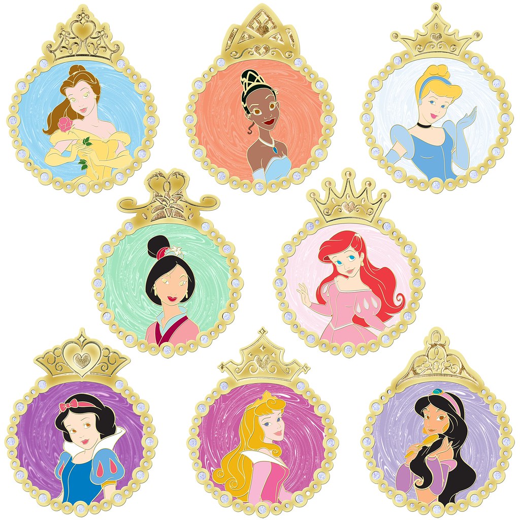 Pearl Medallion Disney Princess Pin Set Posted to Tiana
