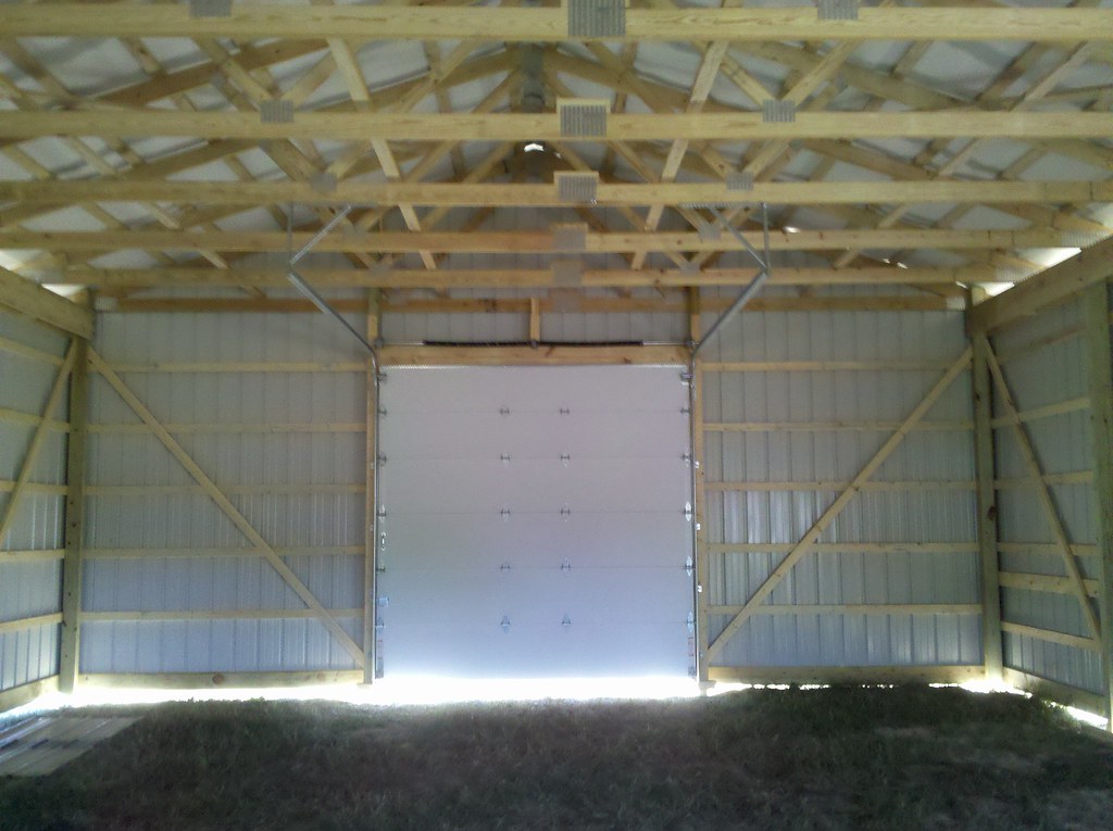 Inside Finished 30x40x12 Pole Barn A view from the 