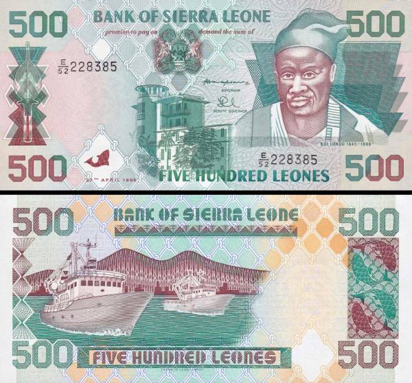 500 Leones Sierra Leone 2003, P23a