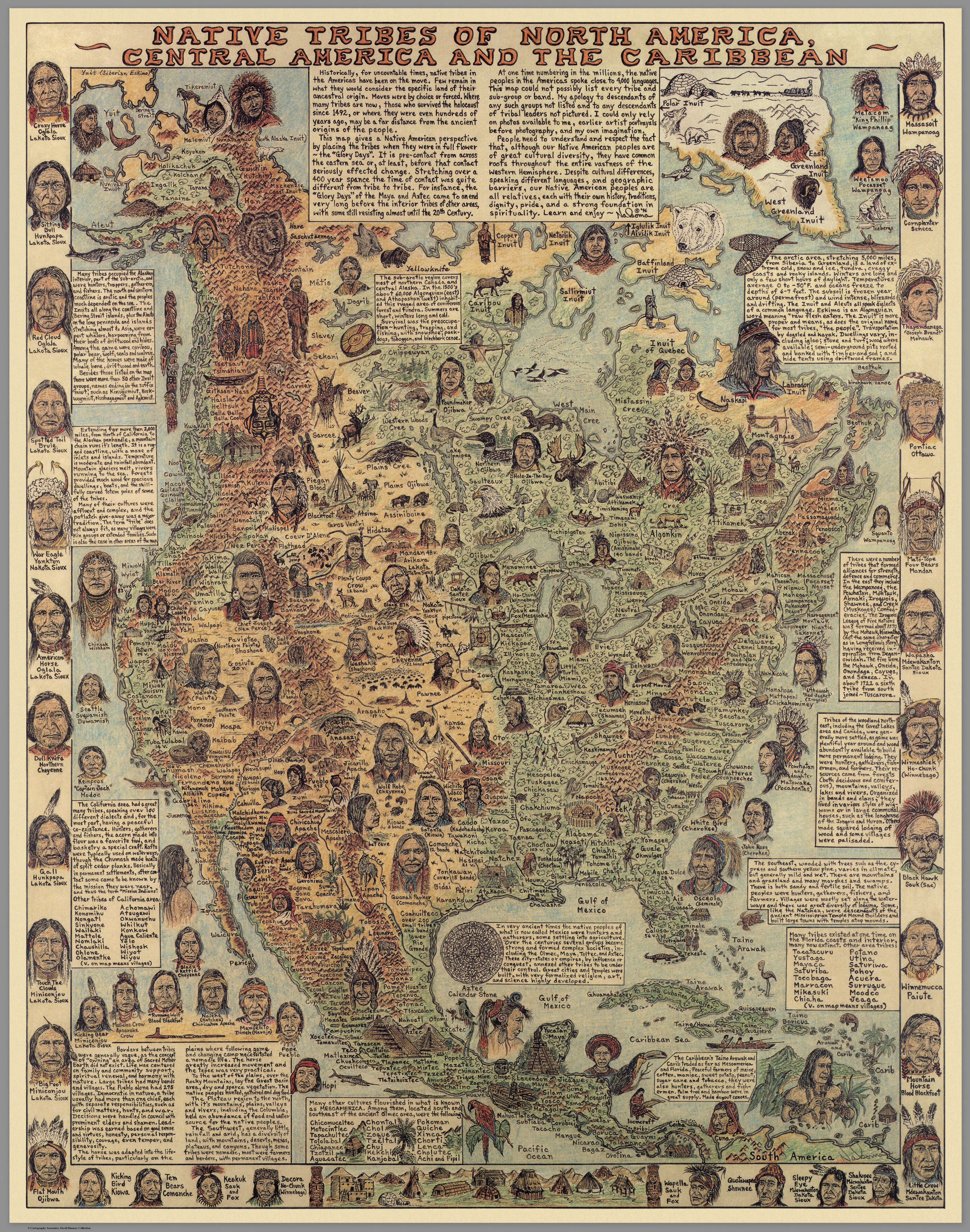 Indians of North America, Native Americans map, Indian tribes across