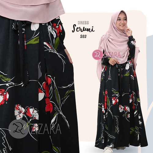 Gamis Zizara Seruni Dress S 03 baju muslim wanita baju m 