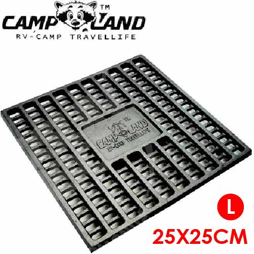 【CAMP LAND 25x25 L焚火台專用炭床】RV-IRON011/焚火床/鑄鐵炭床/炭床★滿額送