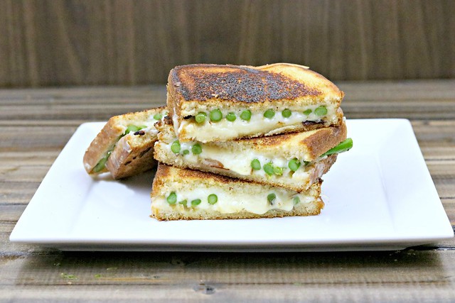 Asparagus Bacon Grilled Cheese stack