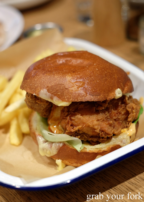Buttermilk chicken burger at the Merchants of Ultimo at Broadway Shopping Centre