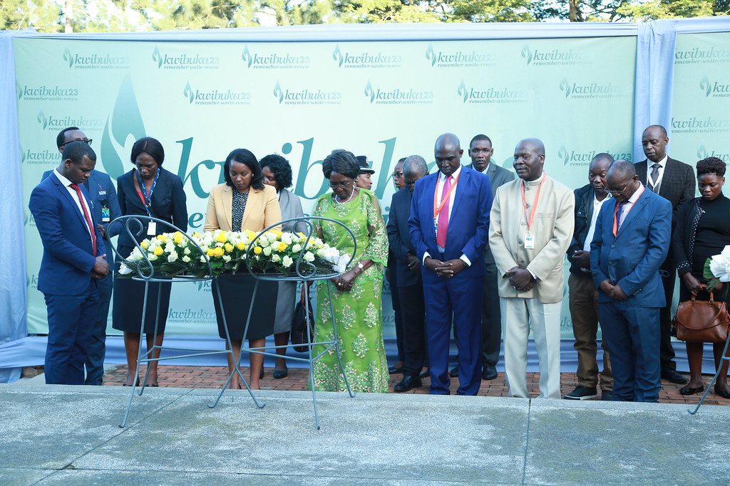 Vice President of Zambia Inonge Wina visit to Kigali Genocide Memorial