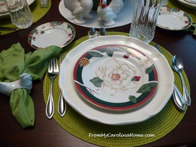 Spring Chicken Tablescape at From My Carolina Home