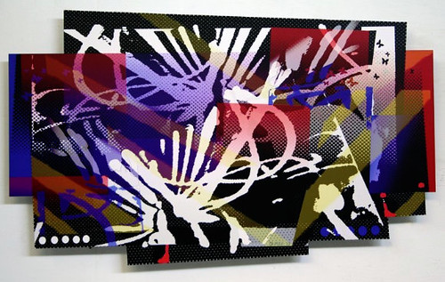 John Wilton, Exploded Graffiti, digital composition, 36 x 60 inches