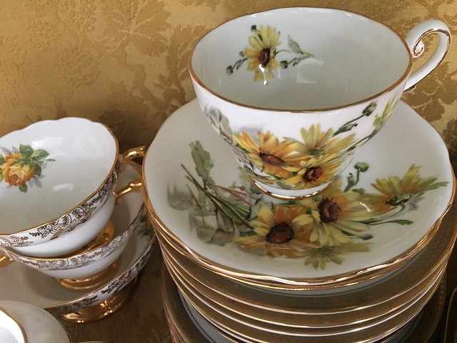 yellow cups and saucers from St. Andrews