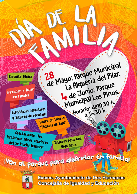 Cartel Día de la Familia en los parques municipales
