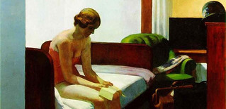 Edward Hopper, Hotel room (particolâr)