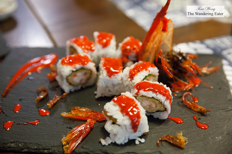 Red Dragon Roll - Carabineiro e cebolinho (Deep-sea cardinal prawns