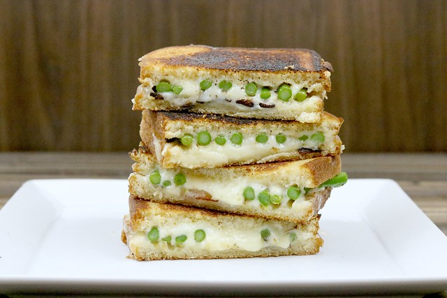 Asparagus and Bacon Grilled Cheese Stack