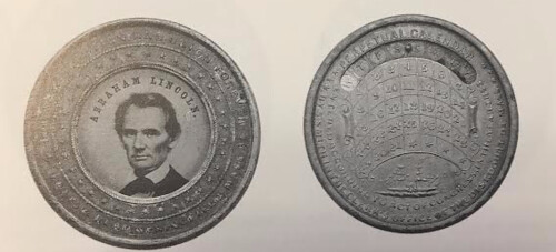 Calendar medal Lincoln