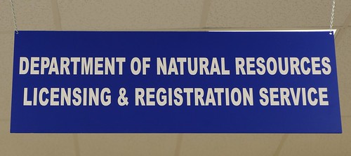 Photo of Department of Natural Resources sign at combined service center
