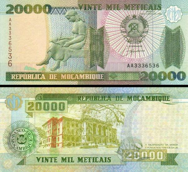 20 000 Meticais Mozambik 1999, P140