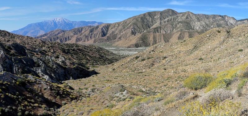 Panorama shot of San Jacinto and the Whitewater River Valley from the PCT at mile 221