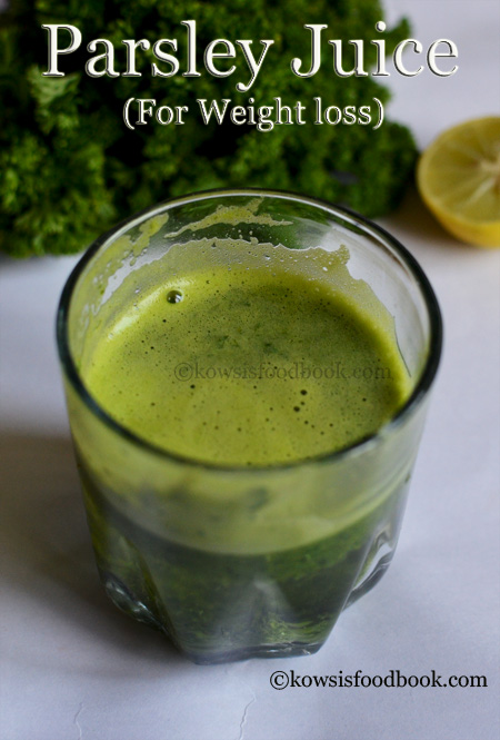 Parsley Juice for Weight Loss