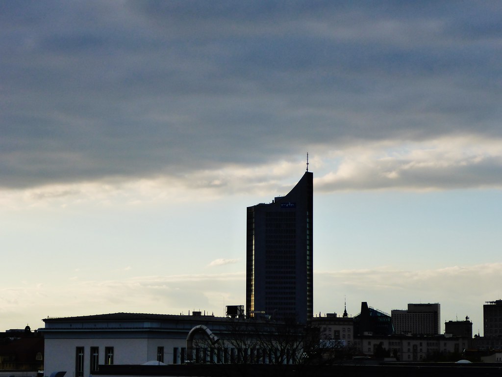 Sonnenuntergang in Leipzig