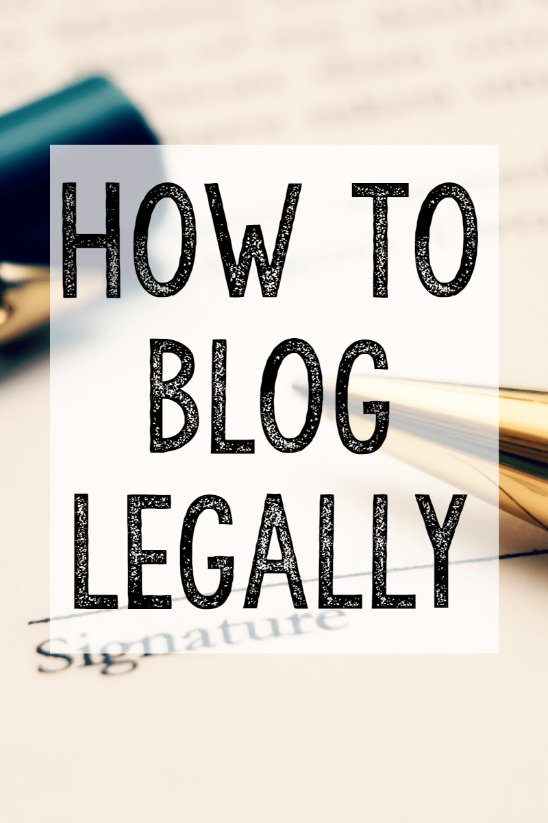 How to Blog Legally