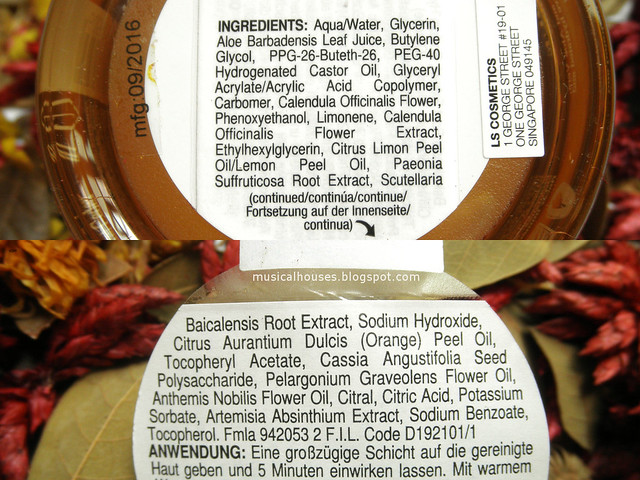 Kiehl's Calendula Aloe Soothing Hydration Masque Ingredients