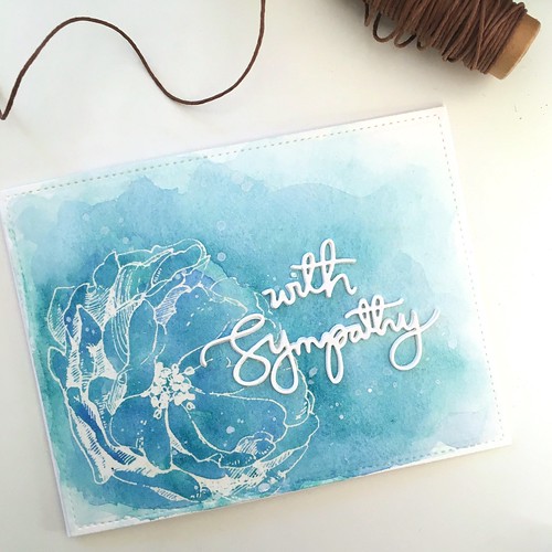 Watercolor sympathy card