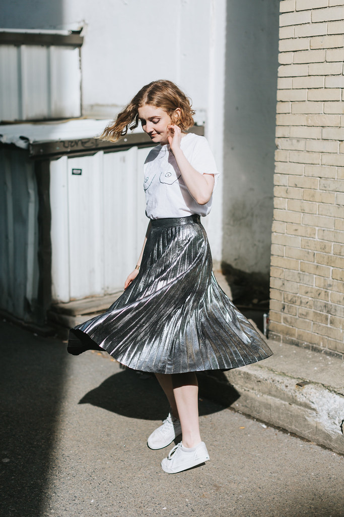 Silver Skirt Two Ways | Juliette Laura