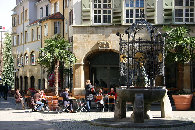 Stuttgart city center Hans-im-Glück-Brunnen