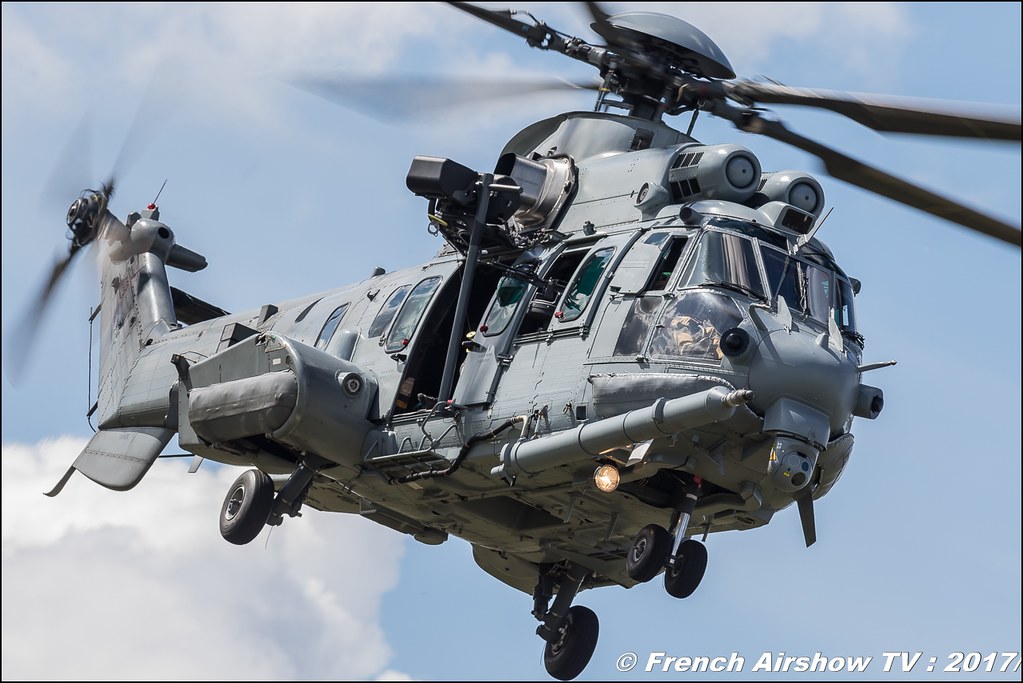 Airbus Helicopters H225M Caracal , armée de l'air , SAR , reco , Meeting de l'Air BA-106 Bordeaux Merignac , meeting aerien 2017 , Airshow