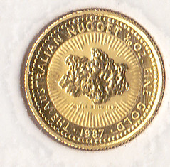 1987 Australia Nugget 15 dollar Bullion Coin obverse