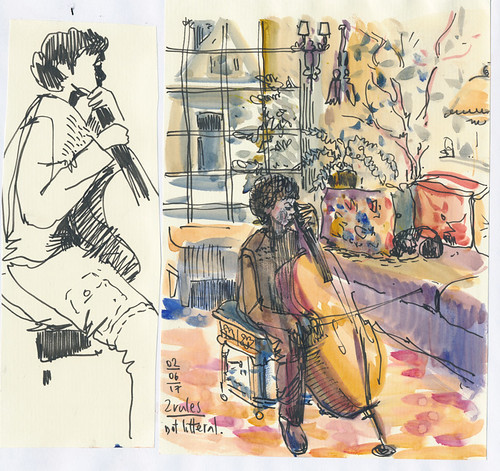 Sketchbook #103: Cello Practicing