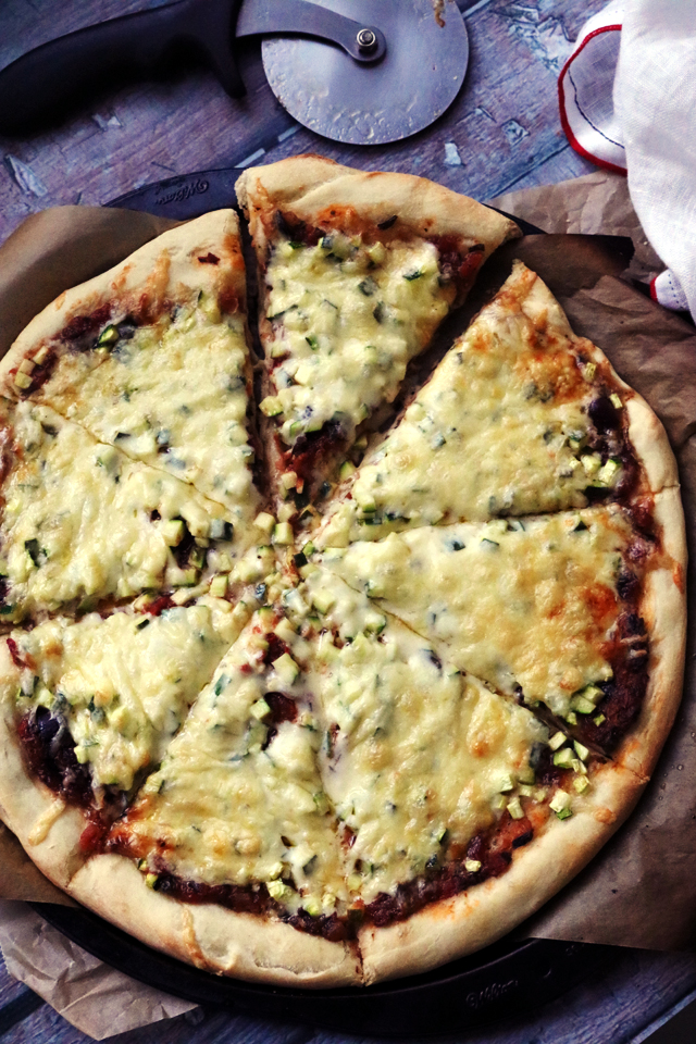 Zucchini Bruschetta Pizza - Joanne Eats Well With Others
